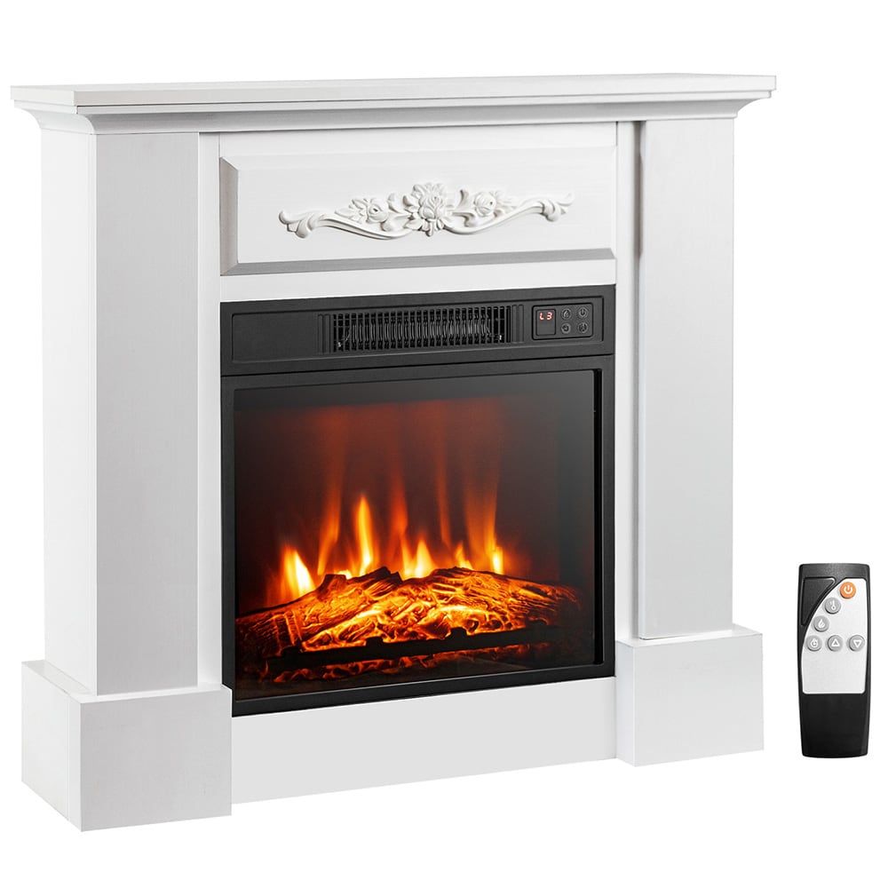 27 Inch Freestanding Fireplace with Remote Control