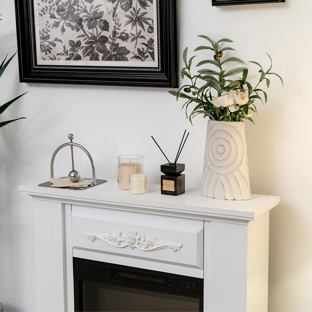 27 Inch Freestanding Fireplace with Remote Control