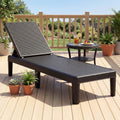 1PC Outdoor Chaise Lounger Chair with Waterproof Rattan Textured PP Surface and 330 lbs Capacity