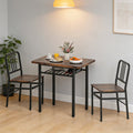 3-Piece Dining Table Set with Rectangular Kitchen Table and 2 Chairs for Kitchen, Dining Room, Breakfast Nook, or Restaurant