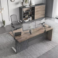 Stainless Steel Executive Desk Modern Computer Writing Workstation Home Office