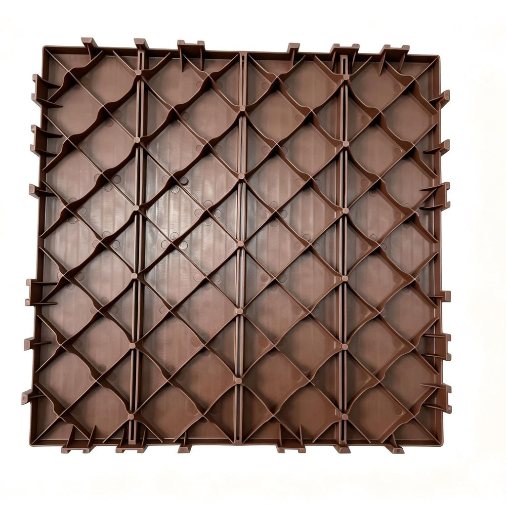 Plastic Interlocking Deck Tiles, 44 Pack 12"x12" Waterproof Non-Slip Outdoor Patio Flooring, All Weather Drainable Snap Together Decking Tiles for Poolside, Porch, Garden, Backyard & Shed Floor,Brown