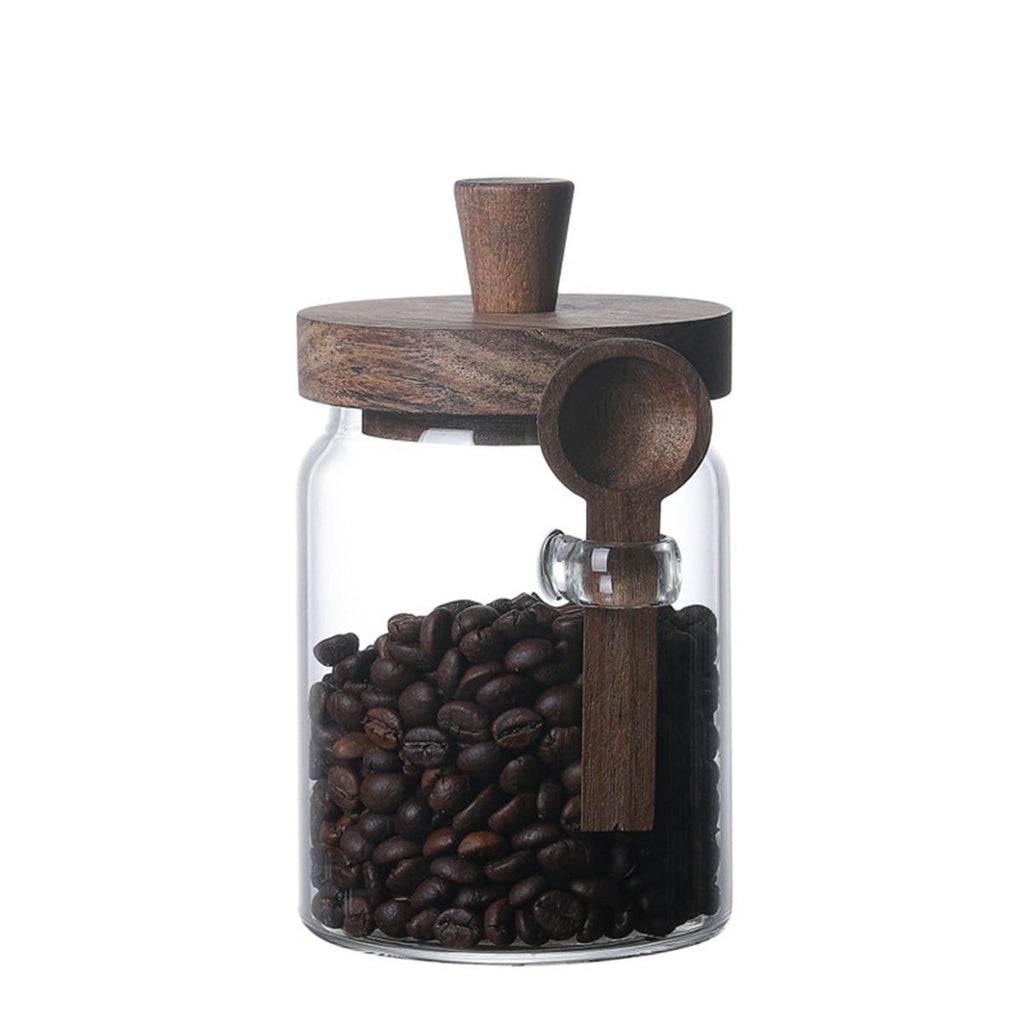 1 Pcs 18.5 OZ Glass Coffee Jars with Spoons, Candy Jars, Biscuit Jars, Storage Jars, Tea Jars, Snack Jars, Seasoning Jars, Salt Jars, Pepper Jars