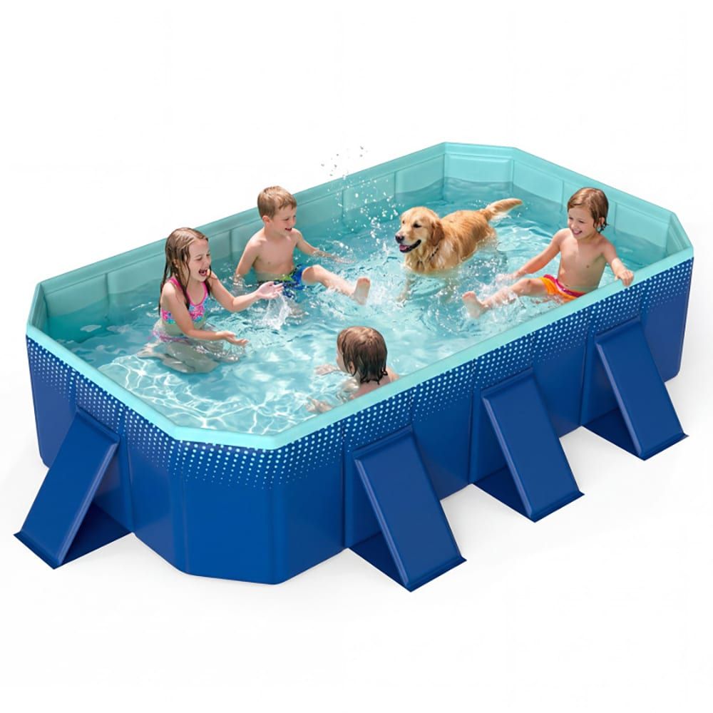 Non-Inflatable Swimming Pool Portable Around Ground Pool with 24 Wall Panels
