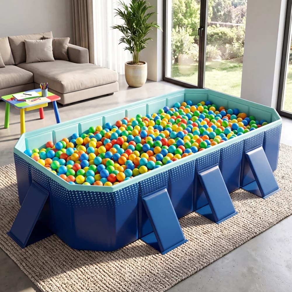 Non-Inflatable Swimming Pool Portable Around Ground Pool with 24 Wall Panels