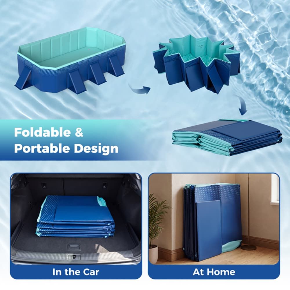 Non-Inflatable Swimming Pool Portable Around Ground Pool with 24 Wall Panels