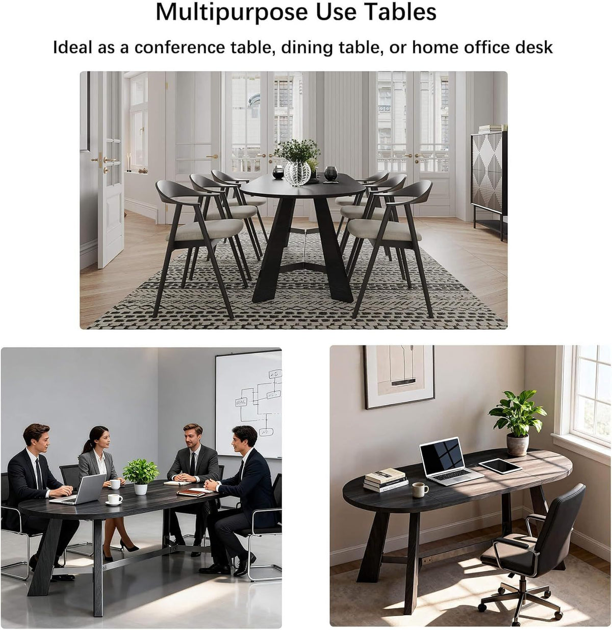 Minimalist Home Desks, Computer Desks & 6-Person Small Conference Tables, Multi-purpose Office Meeting Desk