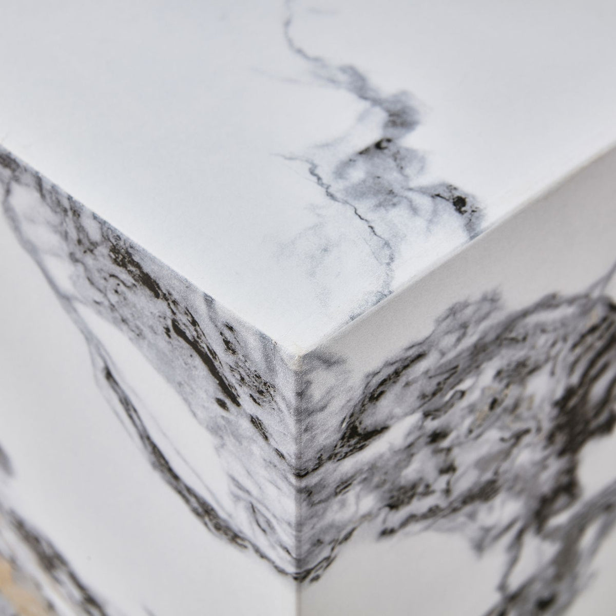 Modern white MDF+sticker material cube stylish texture design coffee table -15.7 inches