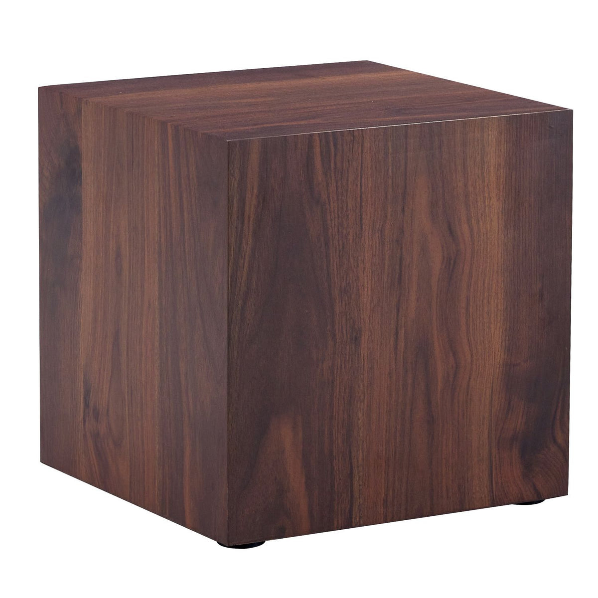 15.7*15.7*15.7 Inch Walnut Wood Grain MDF Coffee Table - Luxurious Design, Perfect Living Room Accent.Cube fashion texture design coffee table, suitable for various situations and scenes.