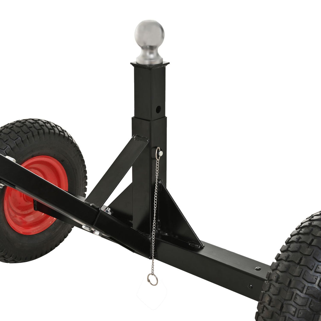 Versatile Heavy Duty Tri-Wheels 1100lbs Trailer Dolly Load Capacity, Trailer Mover, with 2" Hitch Ball, 18''-25'' Adjustable Height. Moving Trailer, RV,Boat, Farming Equipments, Black