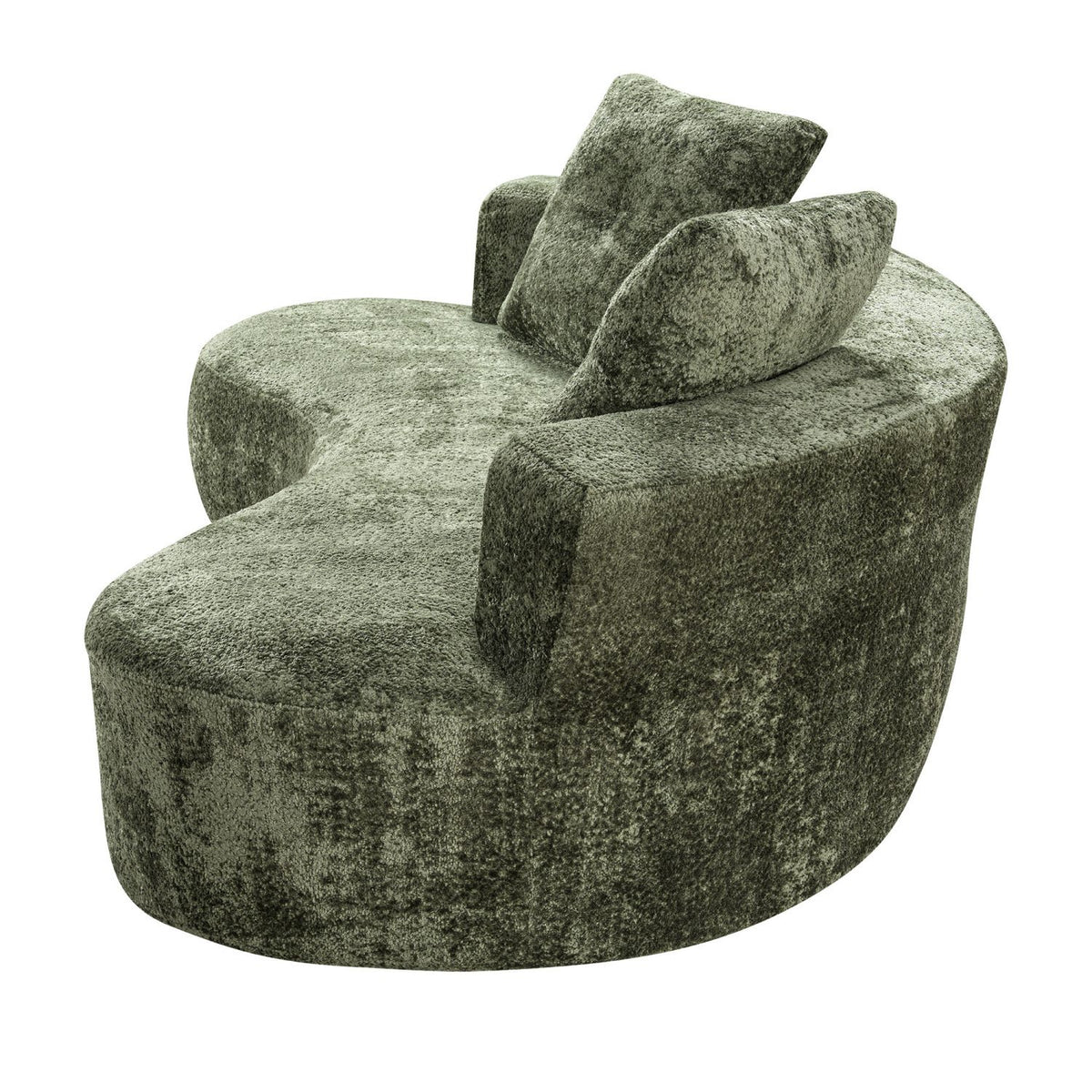 80" 3 Seater Couch for Living Room, Boneless Couch with 2 Pillows,Upholstered Floor Sofa