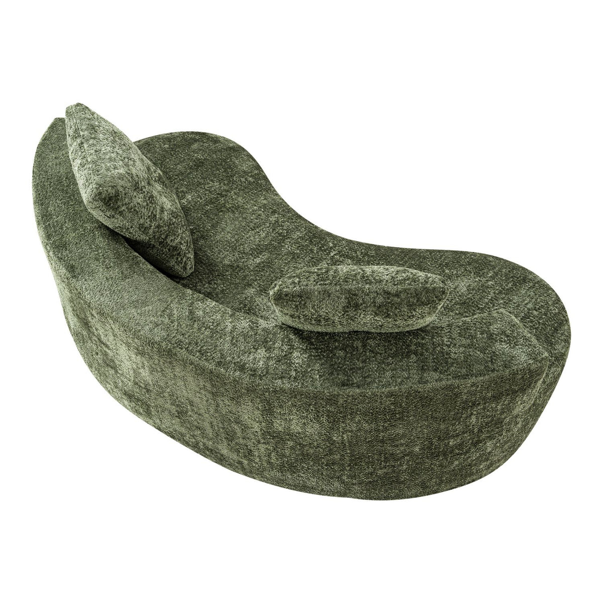 80" 3 Seater Couch for Living Room, Boneless Couch with 2 Pillows,Upholstered Floor Sofa