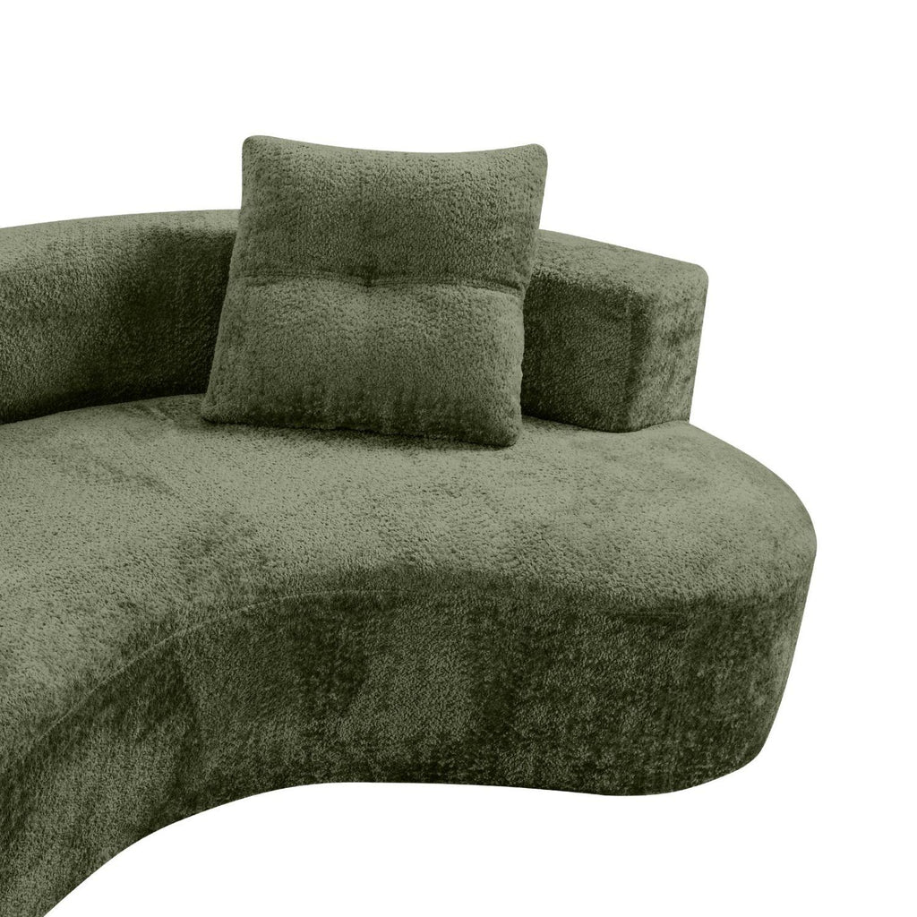 80" 3 Seater Couch for Living Room, Boneless Couch with 2 Pillows,Upholstered Floor Sofa