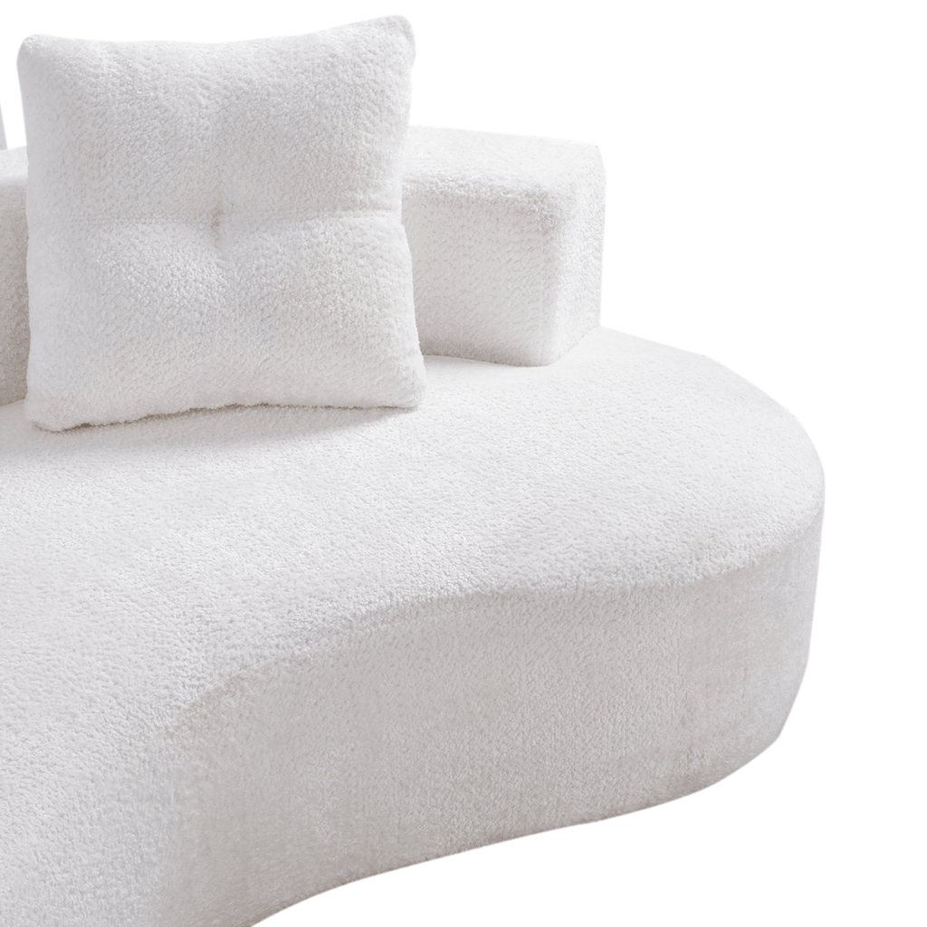 80" 3 Seater Couch for Living Room, Boneless Couch with 2 Pillows,Upholstered Floor Sofa