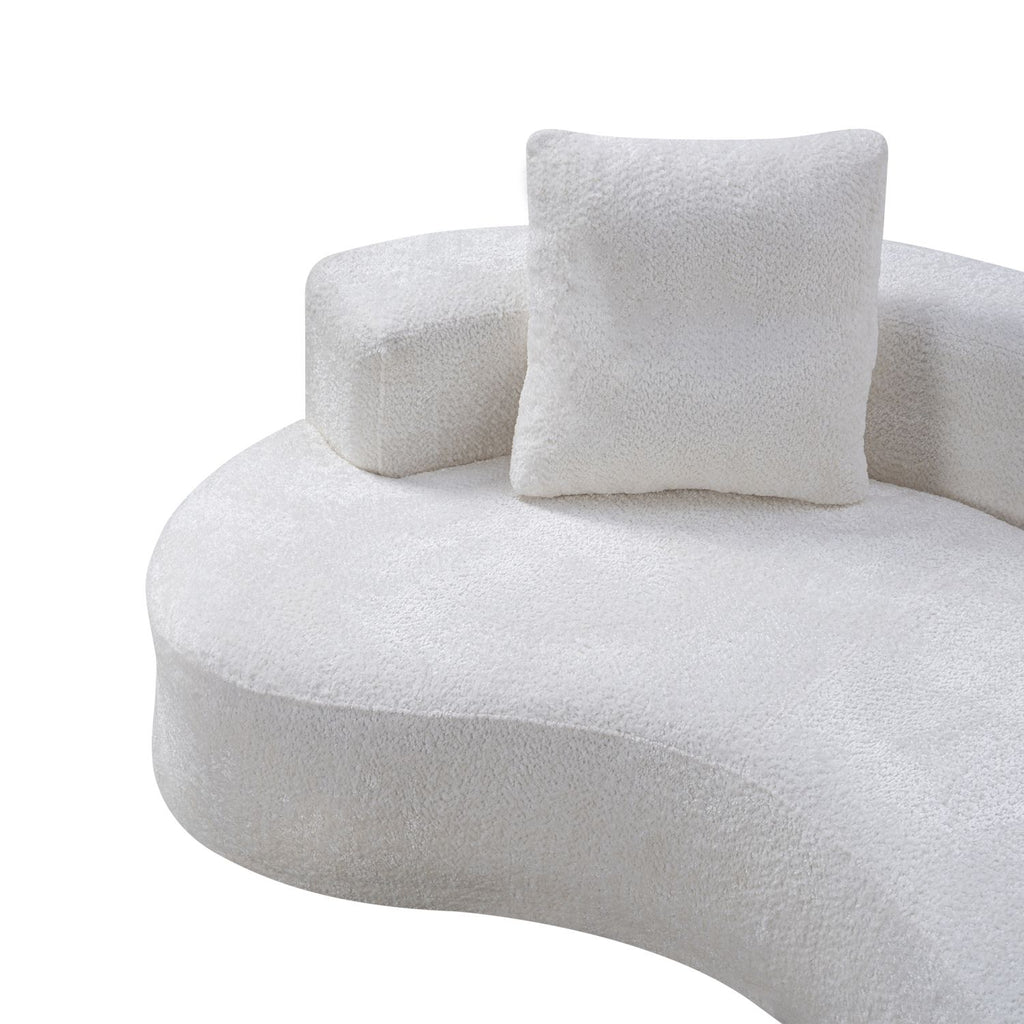 80" 3 Seater Couch for Living Room, Boneless Couch with 2 Pillows,Upholstered Floor Sofa