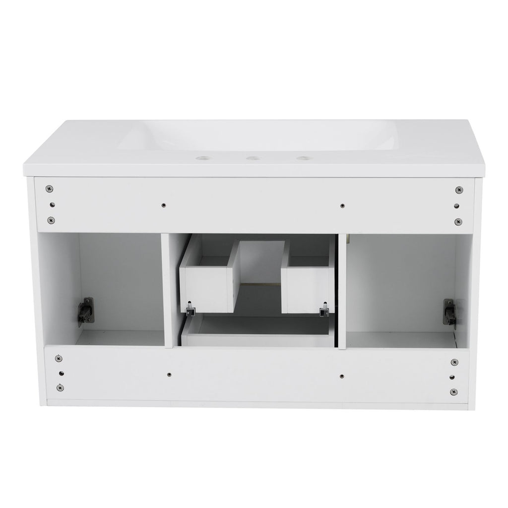 36'' Wall Mounted Bathroom Vanity, Floating Bathroom Storage Cabinet with 2 Drawers (Same as N710S236003K)