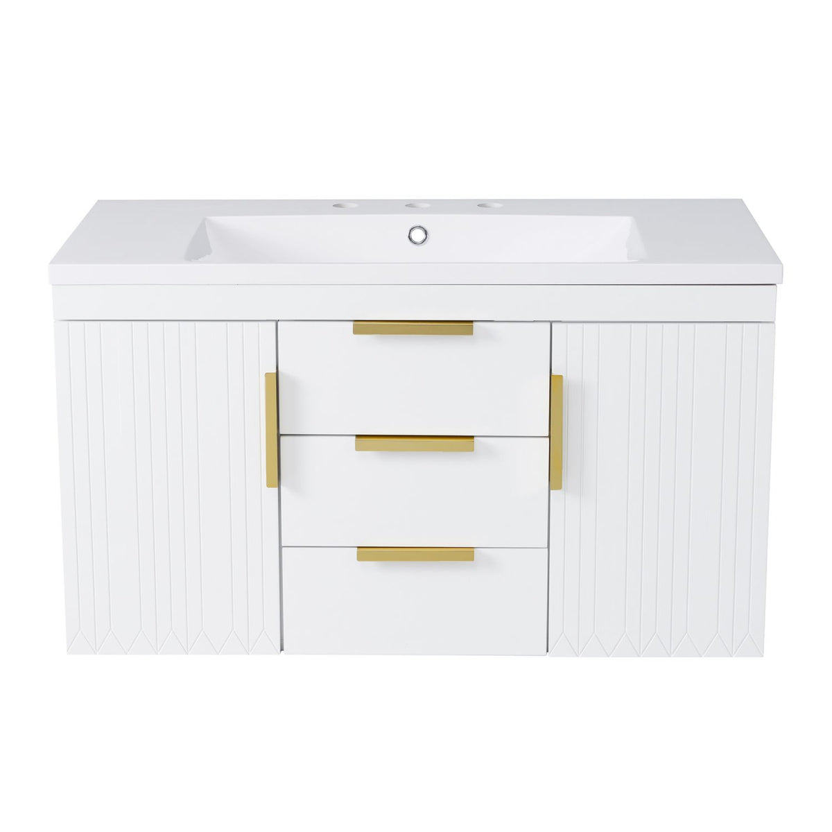 36'' Wall Mounted Bathroom Vanity, Floating Bathroom Storage Cabinet with 2 Drawers (Same as N710S236003K)