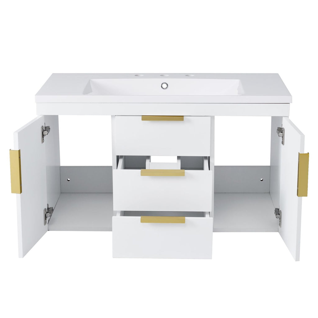 36'' Wall Mounted Bathroom Vanity, Floating Bathroom Storage Cabinet with 2 Drawers (Same as N710S236003K)