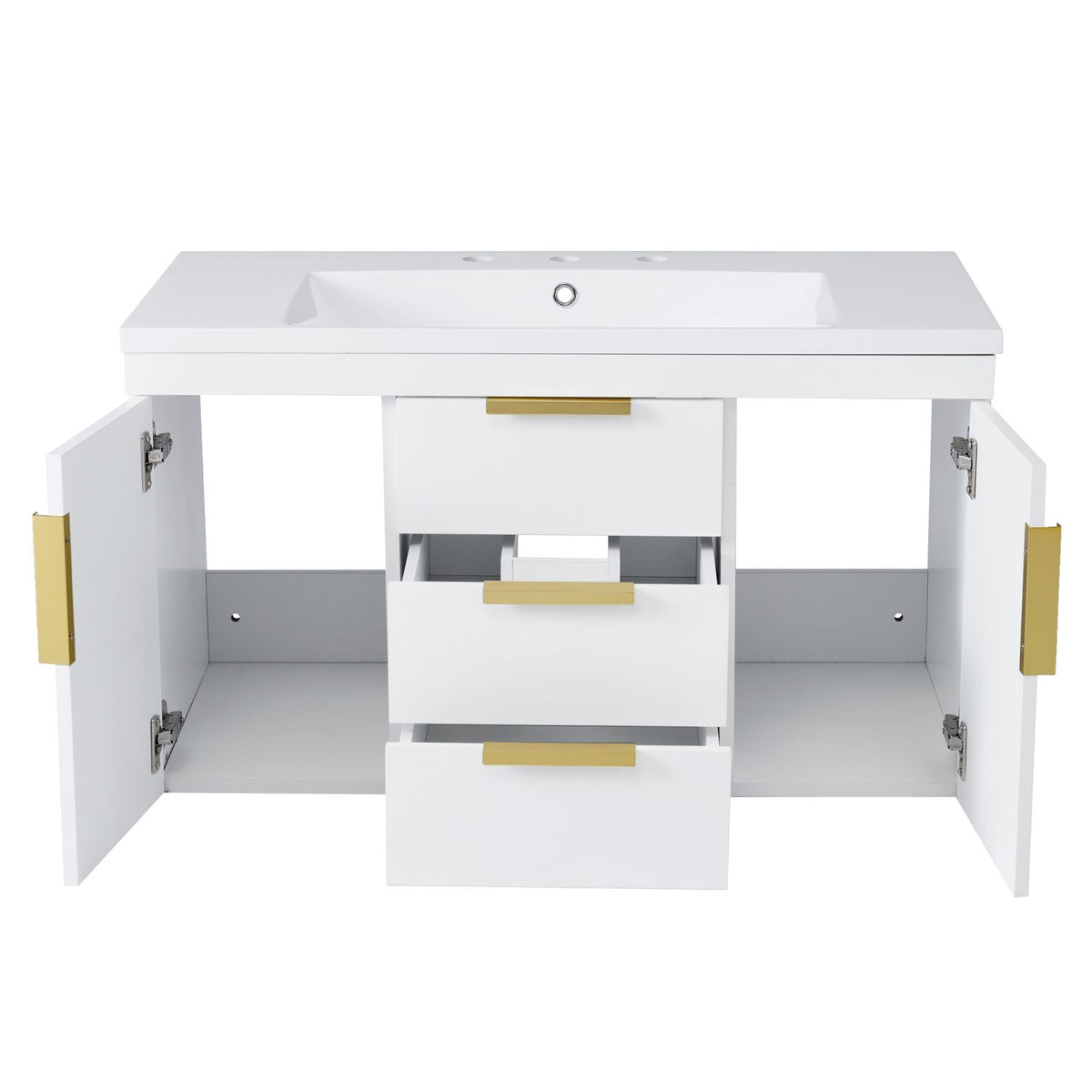 36'' Wall Mounted Bathroom Vanity, Floating Bathroom Storage Cabinet with 2 Drawers (Same as N710S236003K)