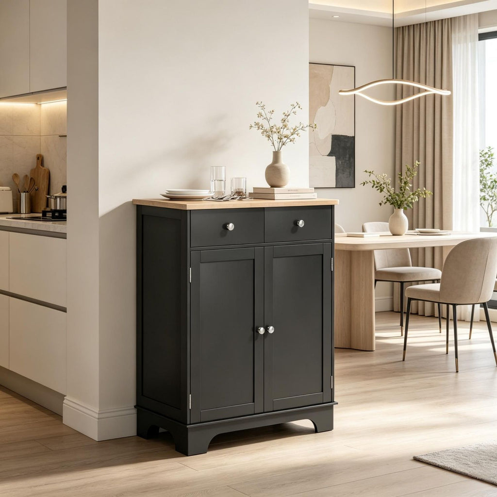 Versatile Kitchen Cabinet with Open and Closed Storage Zones,Stylish Buffet Cabinet,Sideboard,Kitchen Storage Cabinet