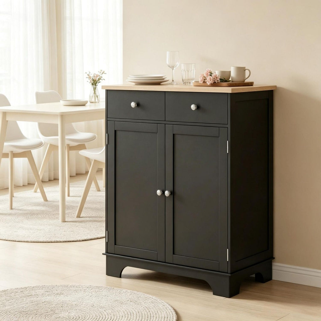 Versatile Kitchen Cabinet with Open and Closed Storage Zones,Stylish Buffet Cabinet,Sideboard,Kitchen Storage Cabinet