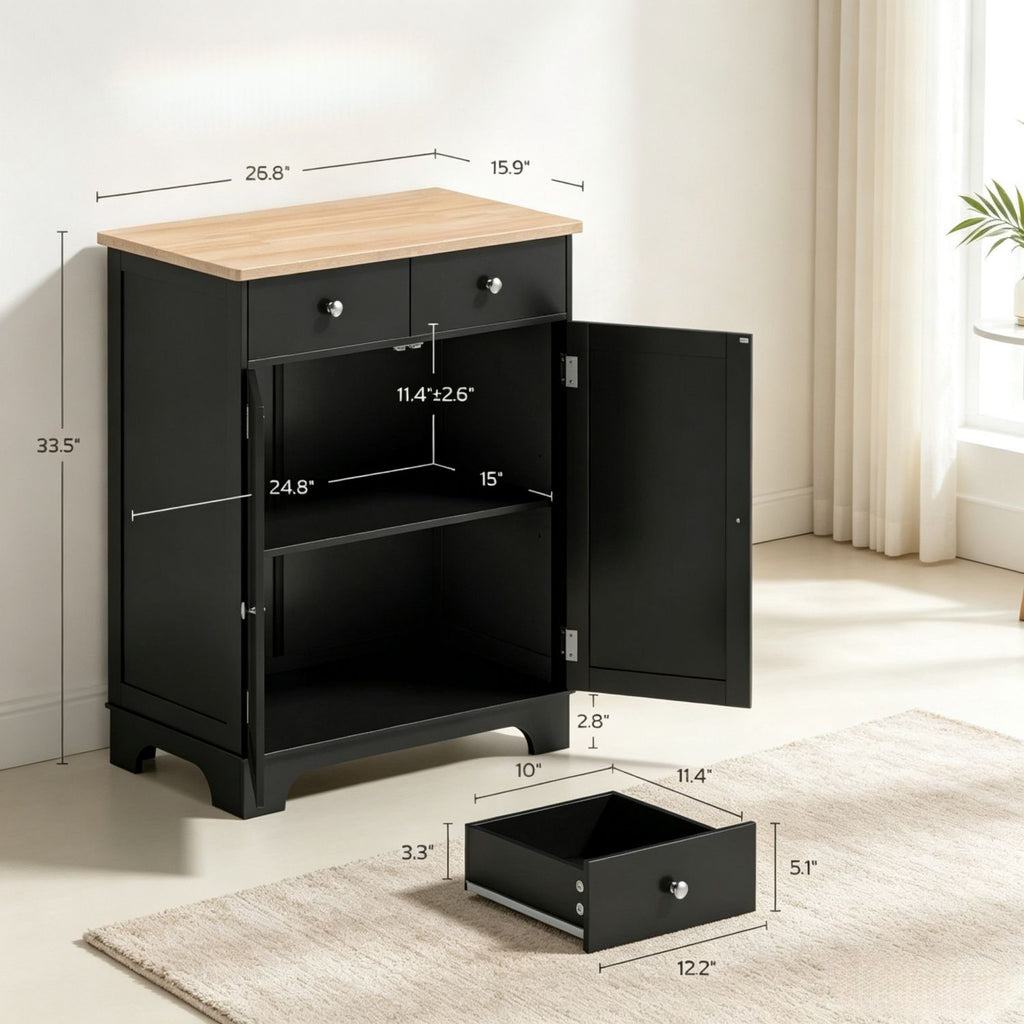 Versatile Kitchen Cabinet with Open and Closed Storage Zones,Stylish Buffet Cabinet,Sideboard,Kitchen Storage Cabinet