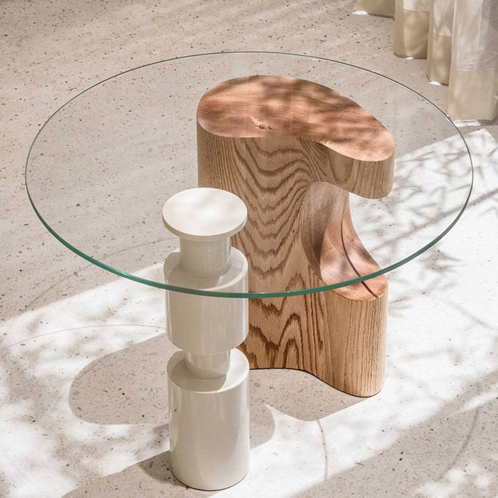 size: 27.95 inches,Tempered glass tabletop circular transparent tabletop circular glass tabletop circular glass plate.