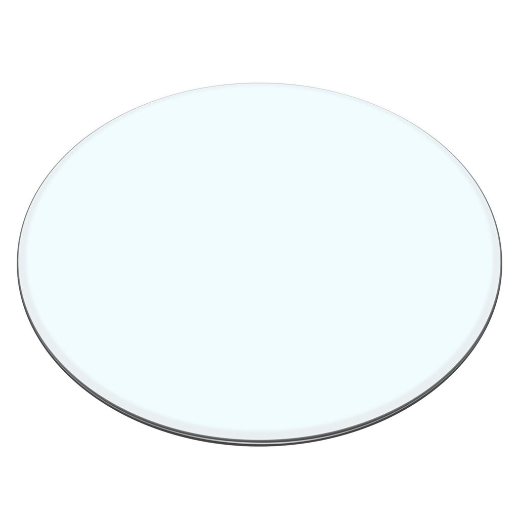 size: 27.95 inches,Tempered glass tabletop circular transparent tabletop circular glass tabletop circular glass plate.