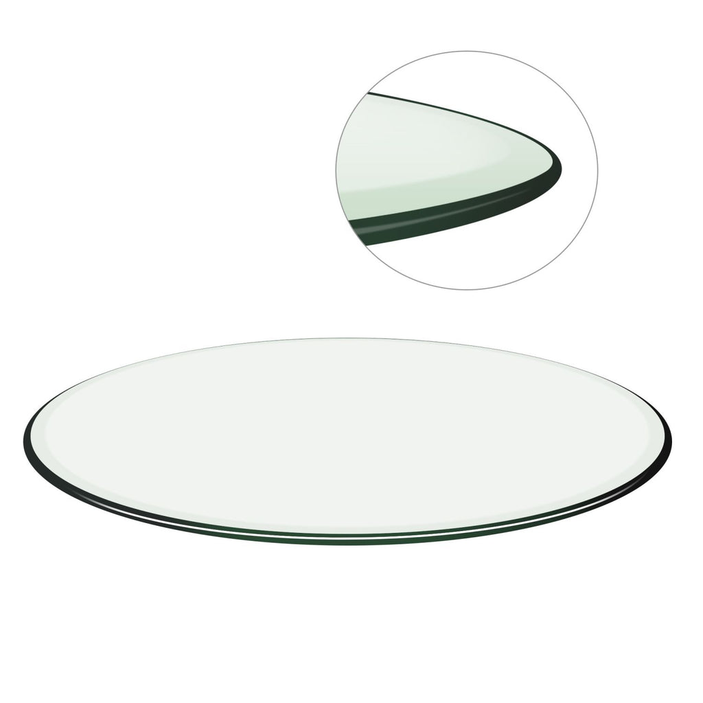size: 27.95 inches,Tempered glass tabletop circular transparent tabletop circular glass tabletop circular glass plate.
