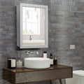 Mirrored Bathroom Medicine Cabinet with Single Door and Adjustable Shelf
