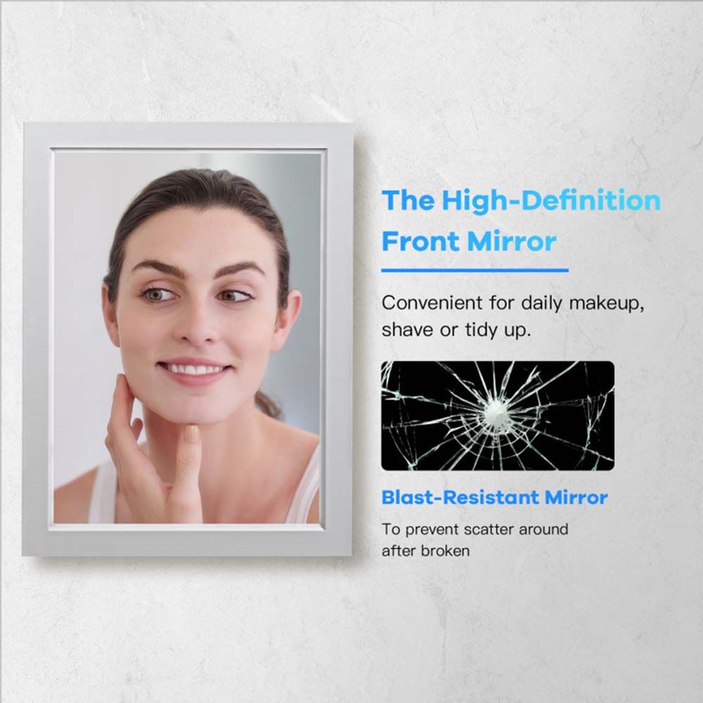 Mirrored Bathroom Medicine Cabinet with Single Door and Adjustable Shelf