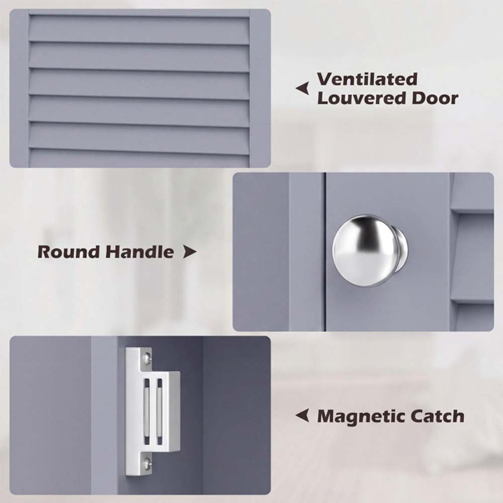 Bathroom Wall Mount Storage Cabinet Single Door with Height Adjustable Shelf