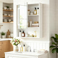 Recessed Or Wall Cabinet with Mirror 3 Color LED Lights  Bathroom Storage Organizer