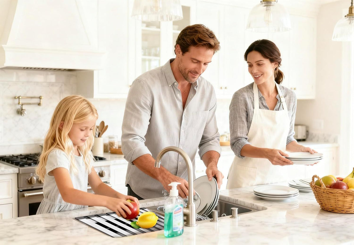 Over the Sink Kitchen Dish Drying Rack OrganizerStainless Steel Collapsible Non-Slip Space-Saving- Rust-Resistant Heat-Resistant Sturdy - Easy to Clean