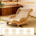 Cat Recliner Scraper Board, Cat Scratching Chair, Wooden Sisal Adjustable Cozy Non-Shedding Material for Cats