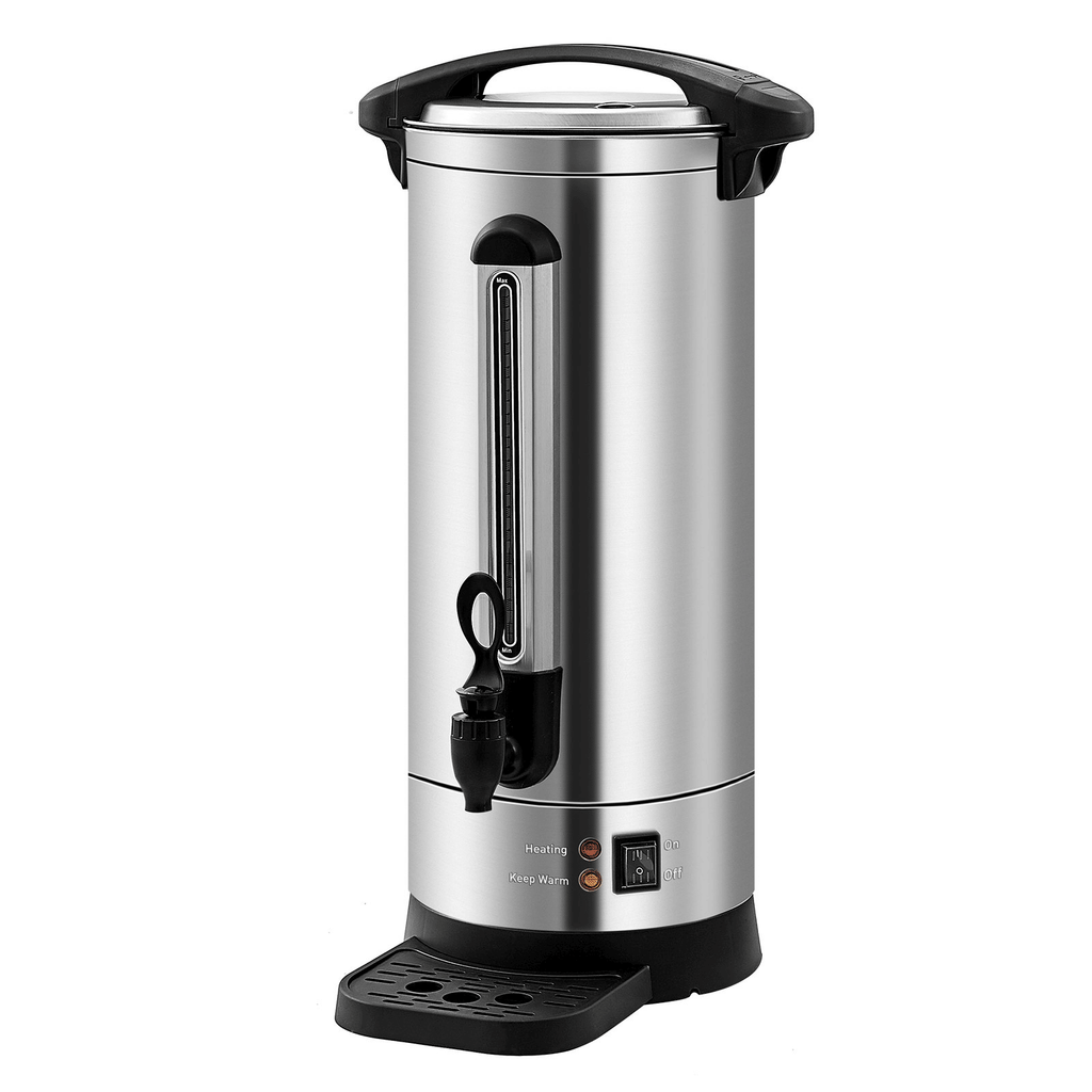Commercial Coffee Urn (110 cups) – Stainless Steel Coffee Dispenser with Fast-Brew Function; drip coffee maker; stainless steel drip coffee maker; suitable for restaurants, offices, coffee shops