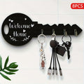 8pcs [Vintage Wooden Key Hook] Welcome Home Wall Decoration Hook for Farmhouse Country Home, Halloween, Thanksgiving, Christmas, Home Decor, Seasonal Decoration, Rustic Charm, Handcrafted Decor