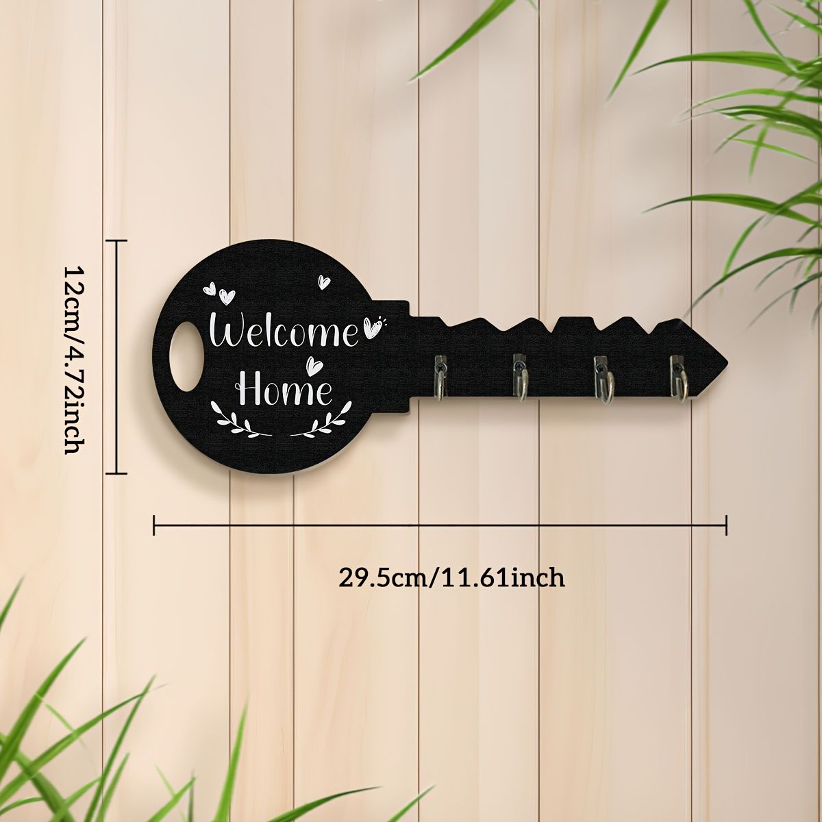 8pcs [Vintage Wooden Key Hook] Welcome Home Wall Decoration Hook for Farmhouse Country Home, Halloween, Thanksgiving, Christmas, Home Decor, Seasonal Decoration, Rustic Charm, Handcrafted Decor