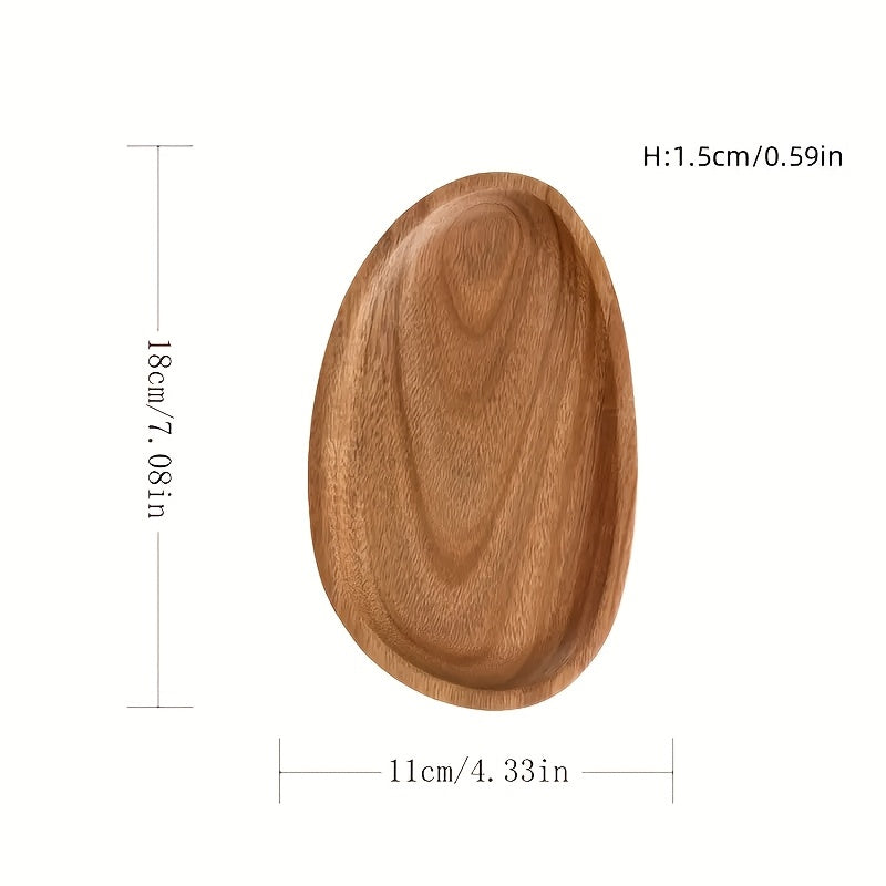 5pcs Party Set, Practical Wooden Tableware for Snacks, Bread, Cake, Heat-Resistant, Scratch-Resistant, Kitchen Accessories,  Fall Decor, Christmas Decorative Tray, Bohemian Maximalist Style Plates