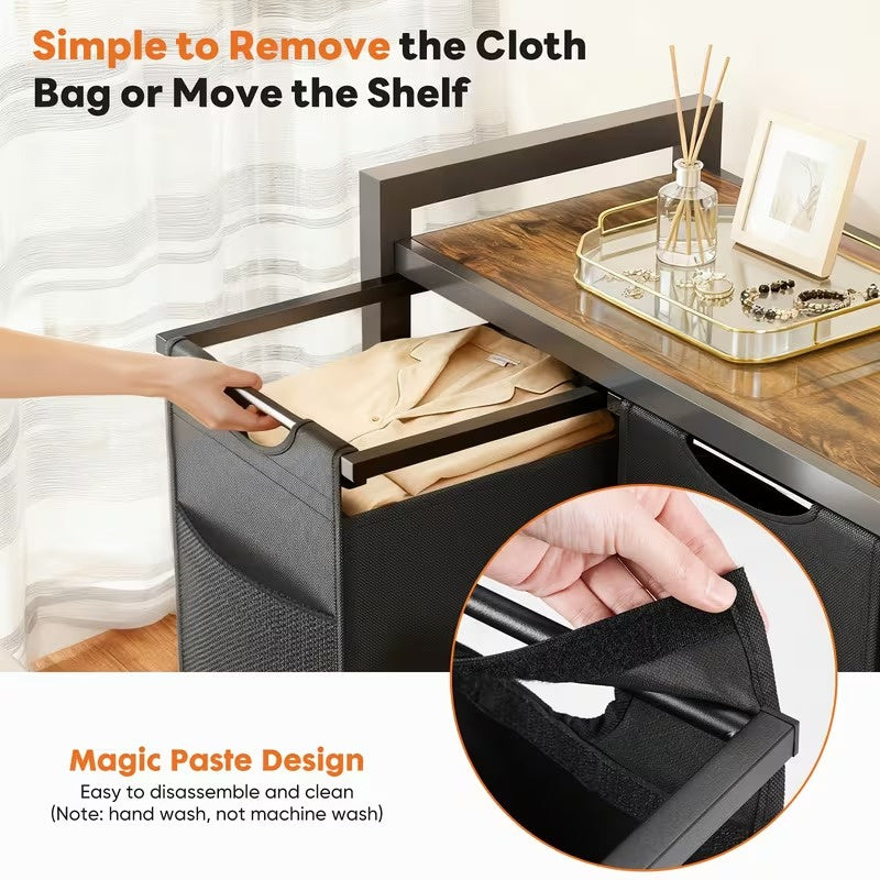 Heavy Duty Rolling Laundry Sorter Cart with Removable Pull Out Bags, Large Capacity Clothes Hamper on Locking Casters, Multi Compartment Laundry Organizer for Bedroom, Bathroom and Laundry Room
