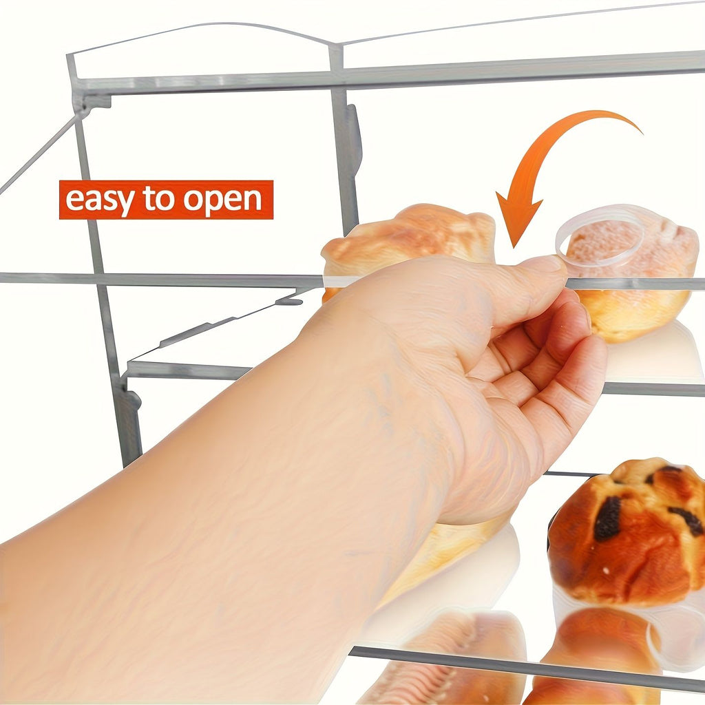 Countertop Bakery and Pastry Display Box, 2-Tier Transparent Acrylic Display Case, Suitable for Donuts, Bread, Cupcakes, Fruits - Perfect for Home Parties, Cafes, Bakery Finished Goods Display