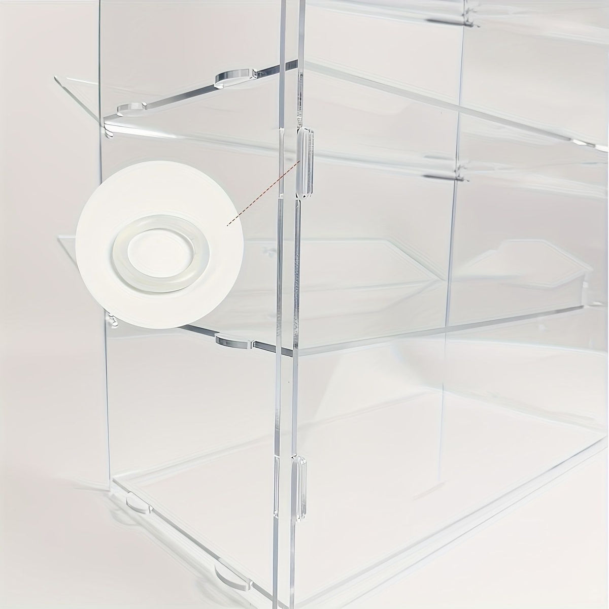 Countertop Bakery and Pastry Display Box, 2-Tier Transparent Acrylic Display Case, Suitable for Donuts, Bread, Cupcakes, Fruits - Perfect for Home Parties, Cafes, Bakery Finished Goods Display