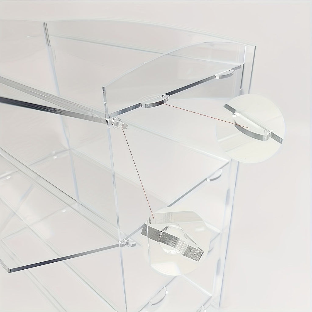 Countertop Bakery and Pastry Display Box, 2-Tier Transparent Acrylic Display Case, Suitable for Donuts, Bread, Cupcakes, Fruits - Perfect for Home Parties, Cafes, Bakery Finished Goods Display
