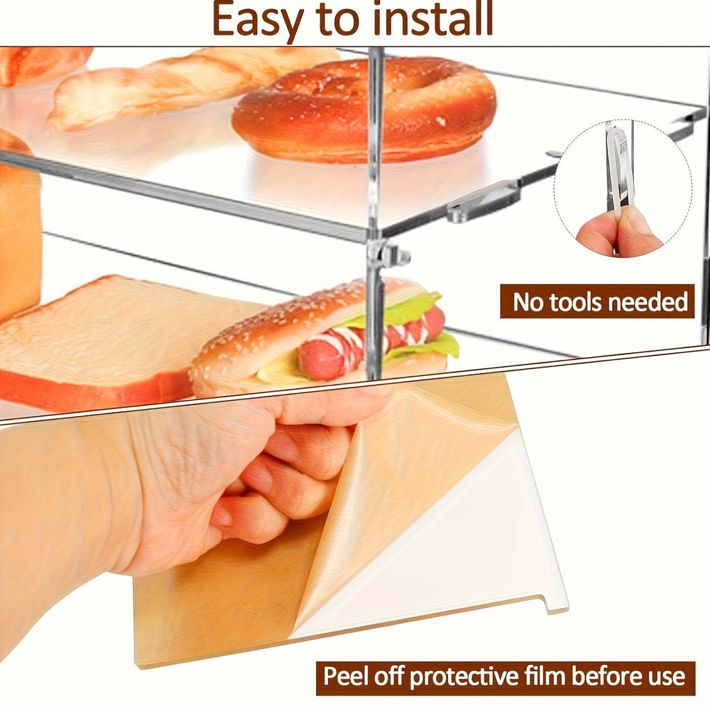 Countertop Bakery and Pastry Display Box, 2-Tier Transparent Acrylic Display Case, Suitable for Donuts, Bread, Cupcakes, Fruits - Perfect for Home Parties, Cafes, Bakery Finished Goods Display