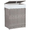 23.78 Gallon Large Capacity Laundry Basket with Lid, Folding 2 Tier Laundry Hamper with Removable Insert, Portable Clothes Storage Organizer for Bedroom, Bathroom and Home