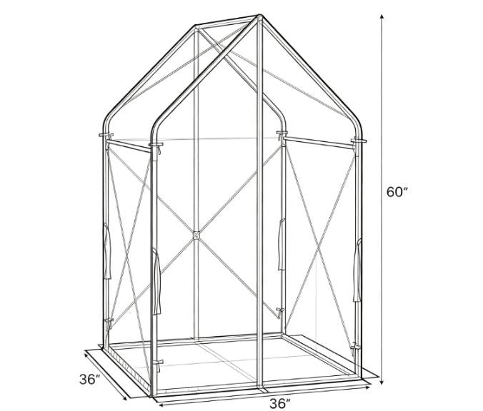 Mini Greenhouse Metal Frame with Waterproof Bottom Mat And Wind Ropes for Plant Protection Outdoor Gardening Equipment