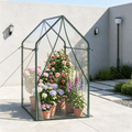 Mini Greenhouse Metal Frame with Waterproof Bottom Mat And Wind Ropes for Plant Protection Outdoor Gardening Equipment