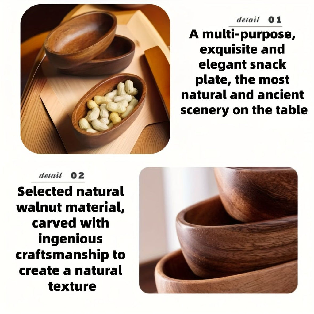 Four Japanese-Style Sushi Platters | Stylish Boat-Shaped Table Decor, Durable And Easy-To-Clean Wooden Condiment Dish, Handcrafted, Idealfor Kitchen Use, Perfect for Serving Fruits, Nuts, And Dessert