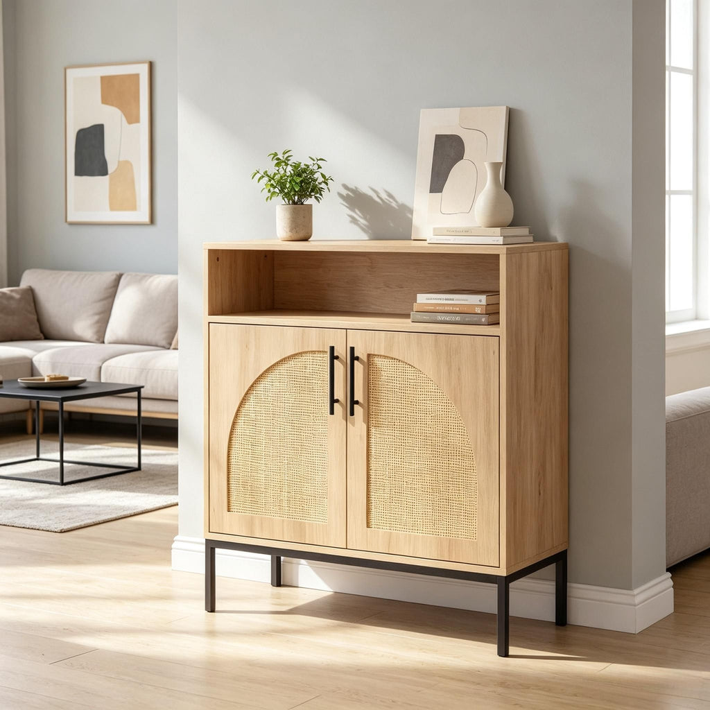 32 Inch Sideboard Buffet Cabinet with  Adjustable Shelf