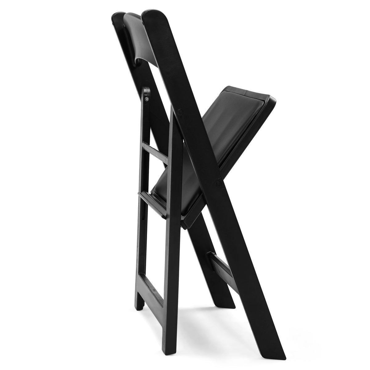 Steel Tube Folding Chair, Black (2pcs)